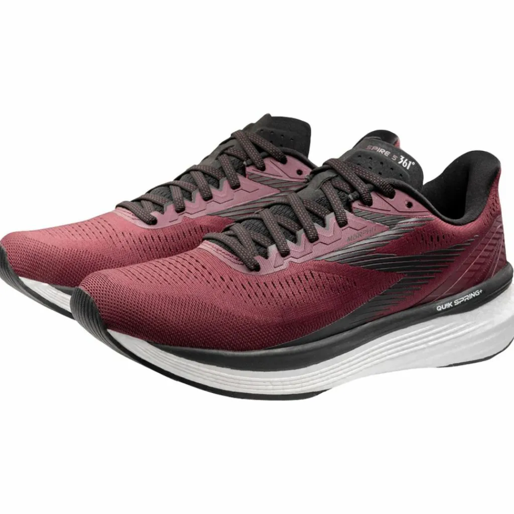 361 Degrees Laufschuhe<· Spire 5 dark cherry-black
