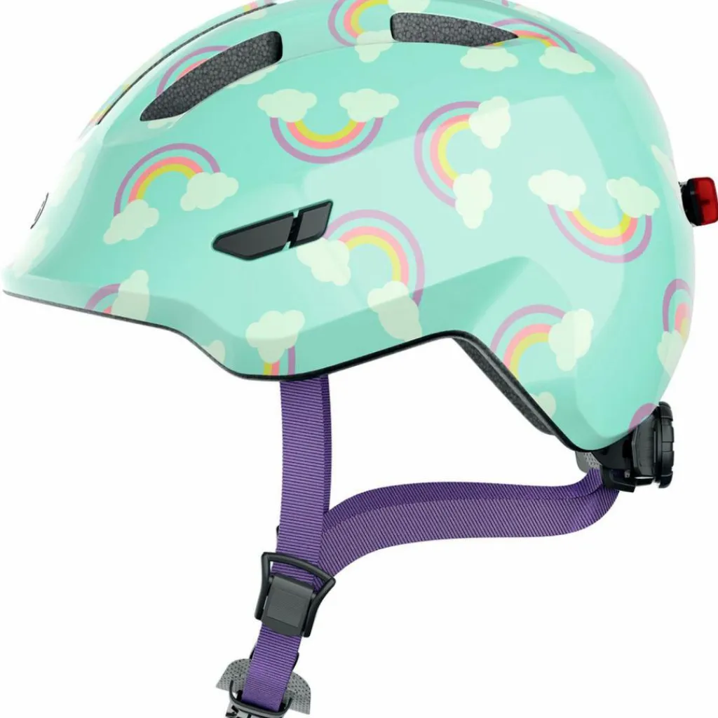 ABUS Fahrradhelme|Radsport<· SMILEY 3.0 LED blue rainbow