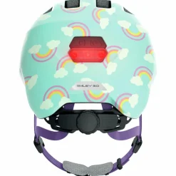ABUS Fahrradhelme|Radsport<· SMILEY 3.0 LED blue rainbow