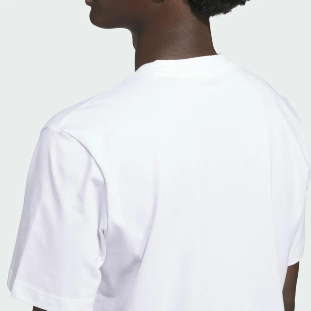 adidas Basketball|Basketball<· BASKETBALL GRAPHIC T-SHIRT White / Black