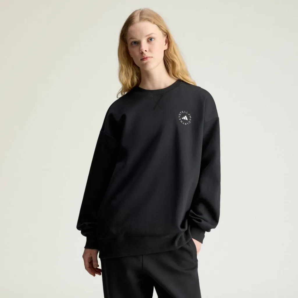adidas Pullover & Sweats<· by Stella McCartney Sweatshirt, Black