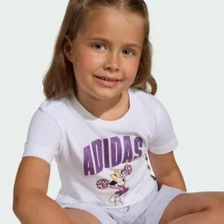 adidas Trainingsanzüge<· DISNEY MINNIE MOUSE T-SHIRT SET White / Semi Ice Tangerine