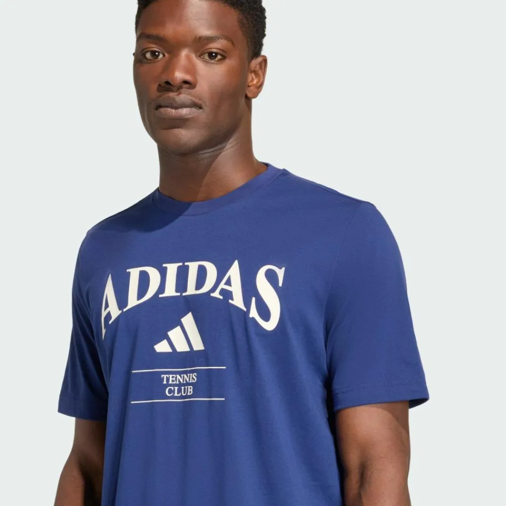 adidas Tennis|Tennis<· Heritage Graphic T-Shirt Dark Blue