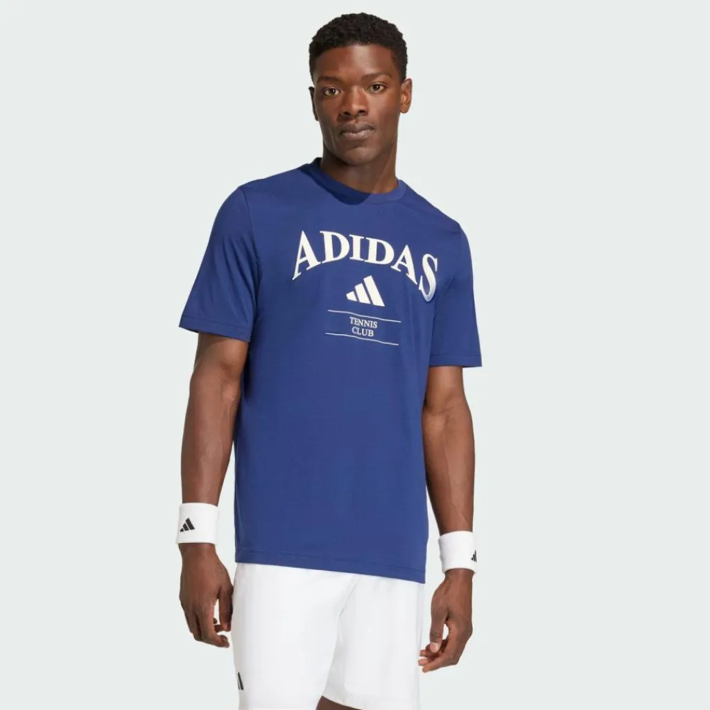 adidas Tennis|Tennis<· Heritage Graphic T-Shirt Dark Blue