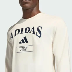 adidas Tennis<· Heritage Grafik Sweatshirt Chalk White / Dark Blue