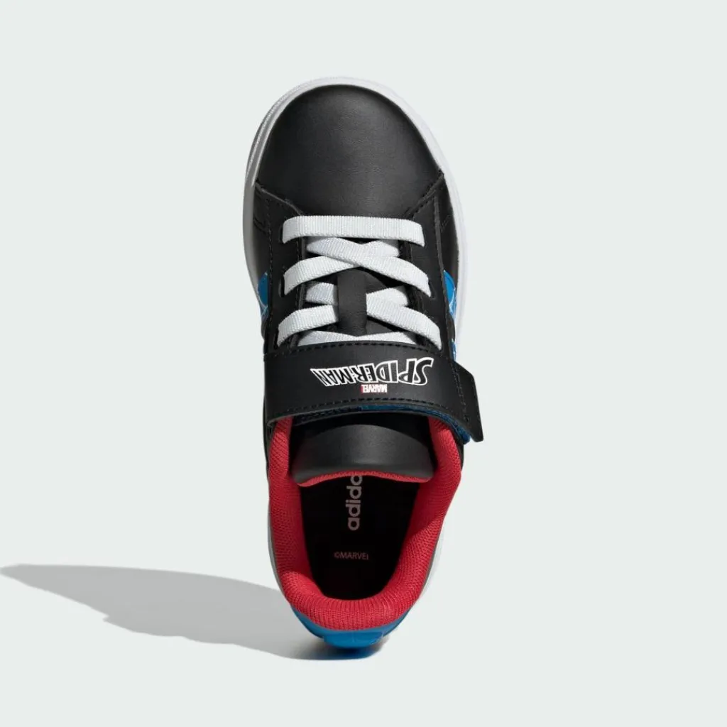 adidas Sneaker<· Marvel Spider-Man Grand Court Core Black / Bright Blue / Pure Ruby