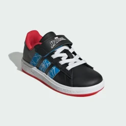 adidas Sneaker<· Marvel Spider-Man Grand Court Core Black / Bright Blue / Pure Ruby