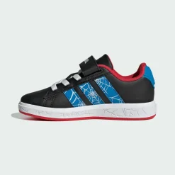 adidas Sneaker<· Marvel Spider-Man Grand Court Core Black / Bright Blue / Pure Ruby