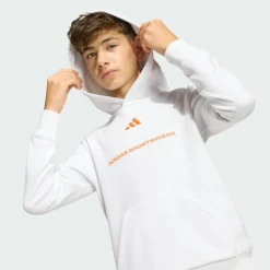 adidas Pullover & Sweats<· Slogan Fleece-Hoodie White