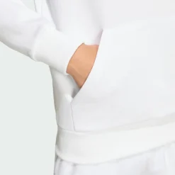 adidas Pullover & Sweats<· Slogan Fleece-Hoodie White