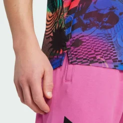 adidas Tops & Tanks<· x Jeremy Scott Allover-Print Multicolor / Semi Lucid Fuchsia / Active Purple