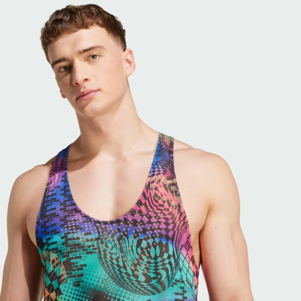 adidas Tops & Tanks<· x Jeremy Scott Allover-Print Multicolor / Semi Lucid Fuchsia / Active Purple
