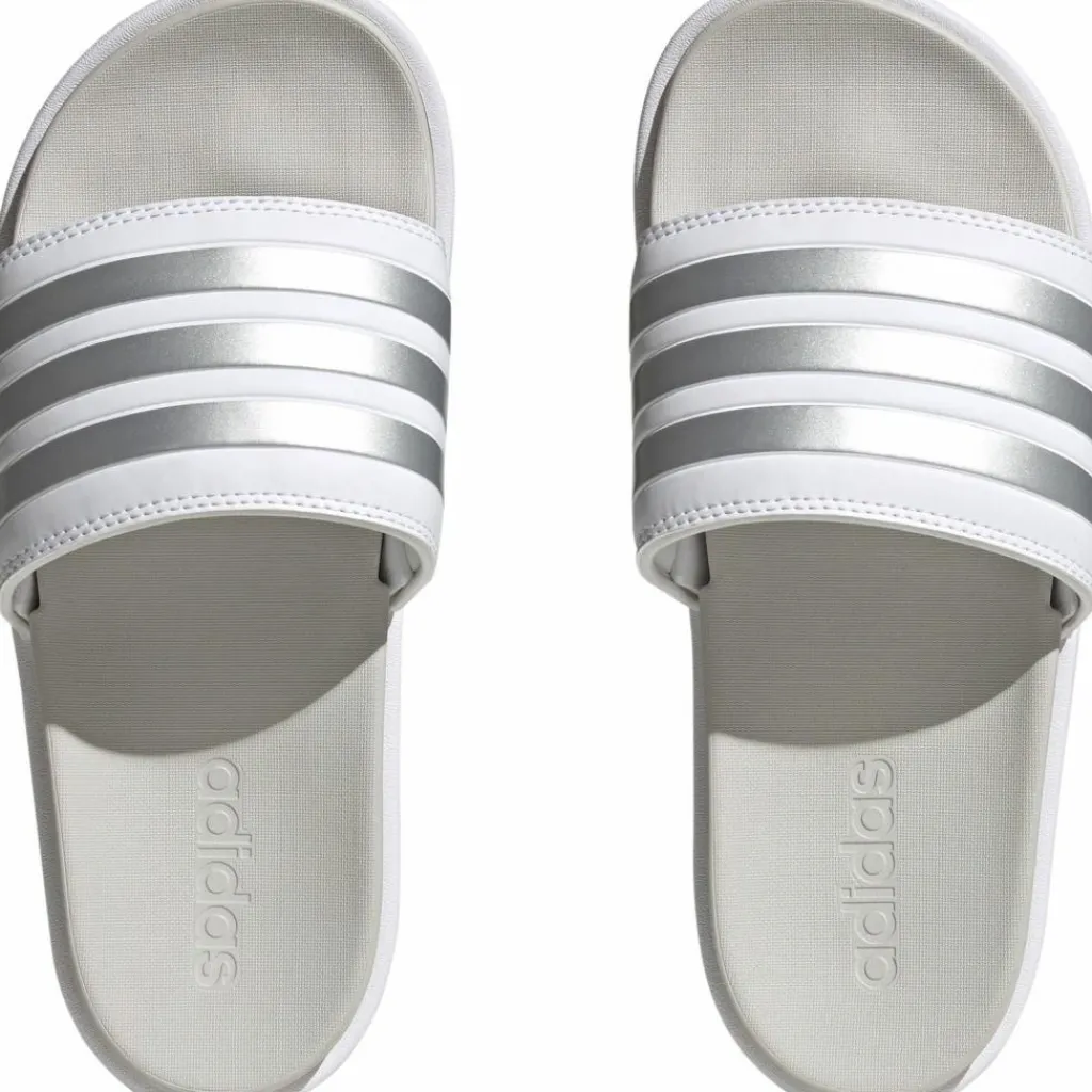 adidas Badeschuhe<· Adilette Platform ftwr white-zero metallic-grey one