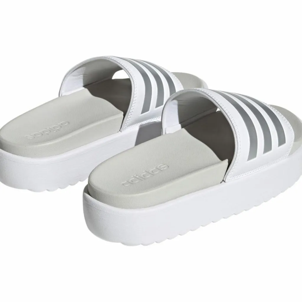 adidas Badeschuhe<· Adilette Platform ftwr white-zero metallic-grey one