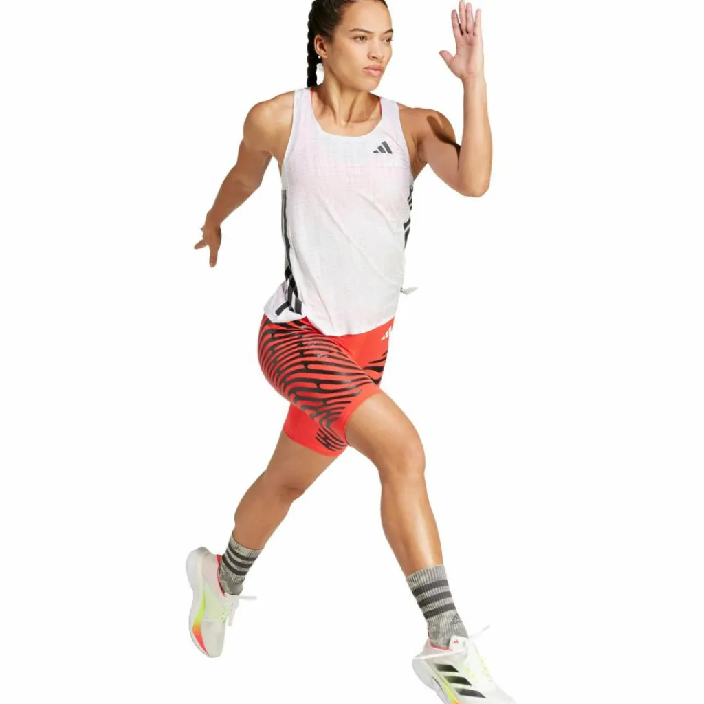 adidas Tops & Tanks<· ADIZERO white-lgsogr