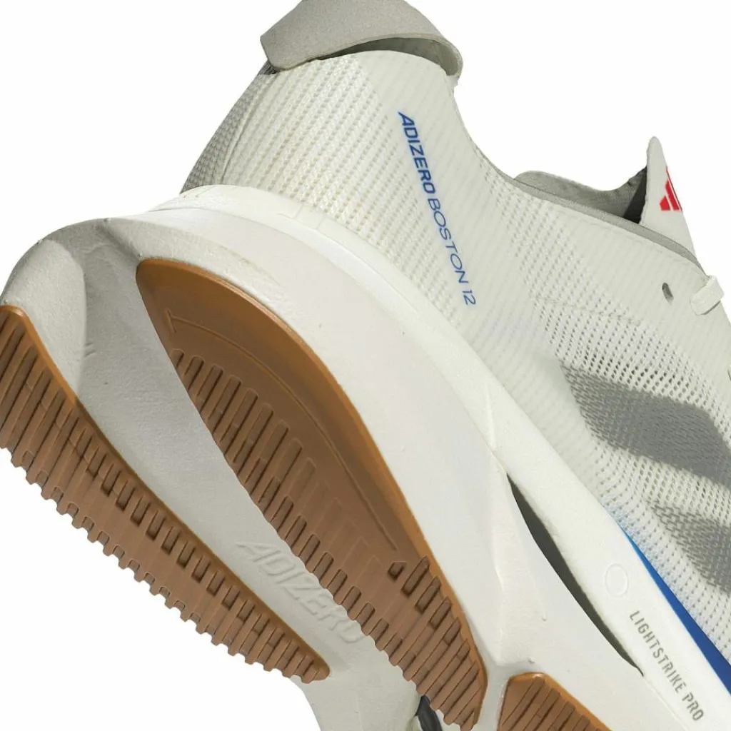 adidas Laufschuhe<· ADIZERO BOSTON 12 core white-matte silver-pure ruby