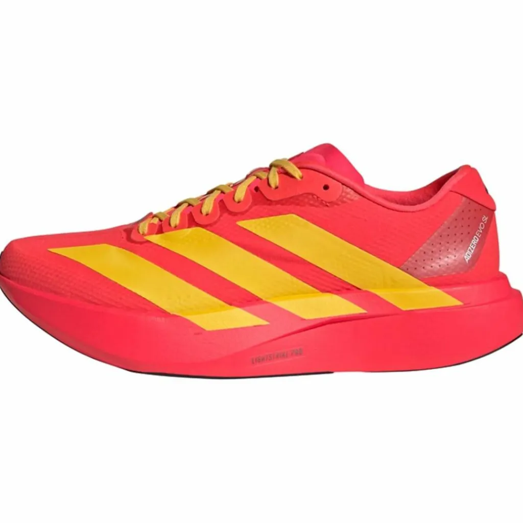 adidas Laufschuhe<· Adizero EVO SL Schuh Lucid Red / Bold Gold / Semi Lucid Blue