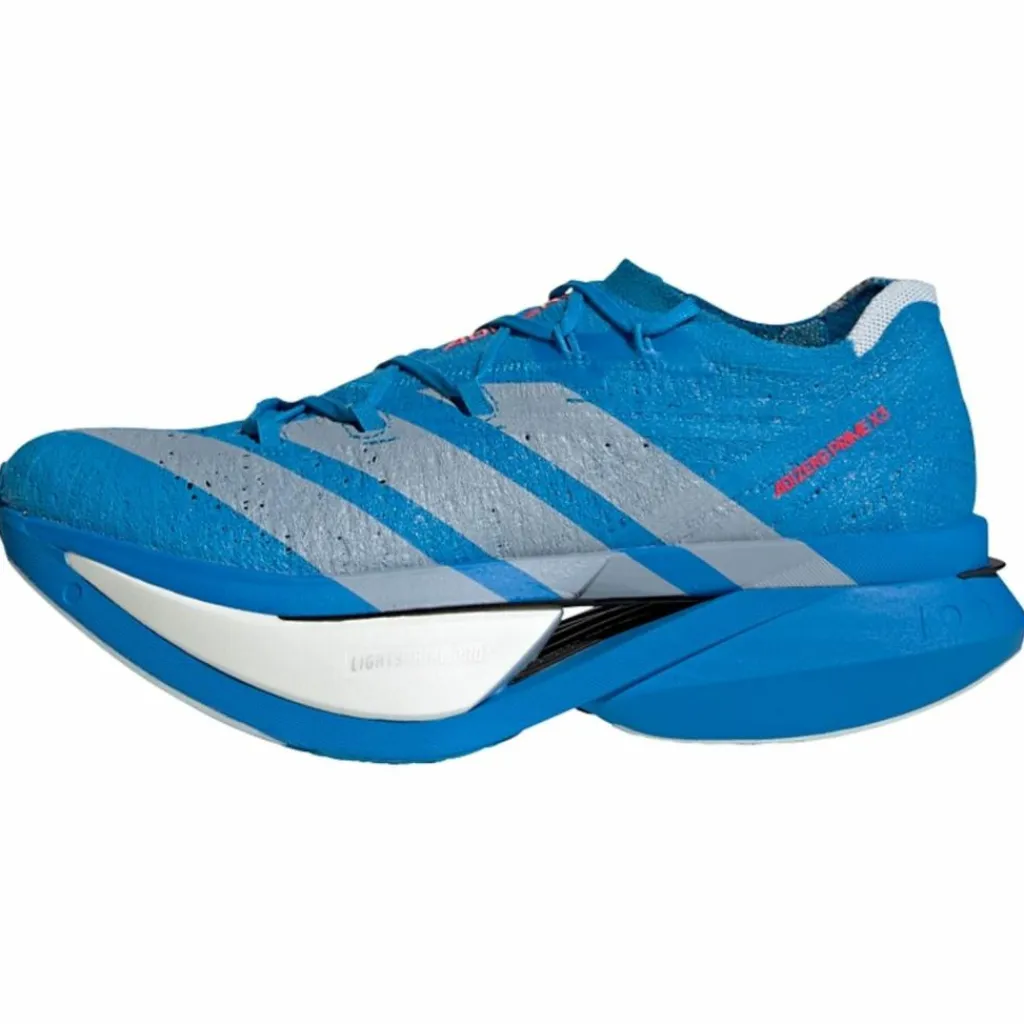 adidas Laufschuhe|Laufschuhe<· Adizero Prime X3 Strung Schuh Solar Blue / Silver Metallic / Lucid Red