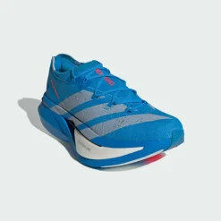 adidas Laufschuhe|Laufschuhe<· Adizero Prime X3 Strung Schuh Solar Blue / Silver Metallic / Lucid Red