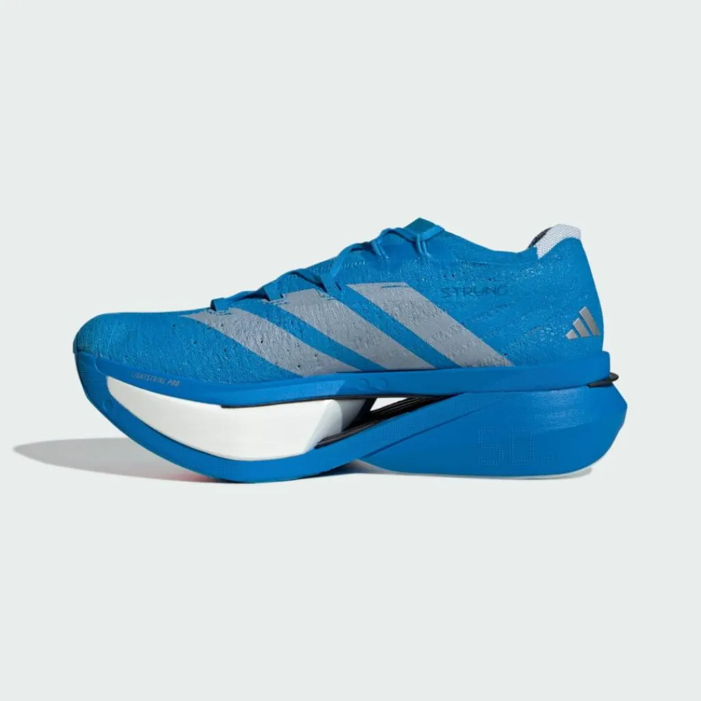 adidas Laufschuhe|Laufschuhe<· Adizero Prime X3 Strung Schuh Solar Blue / Silver Metallic / Lucid Red