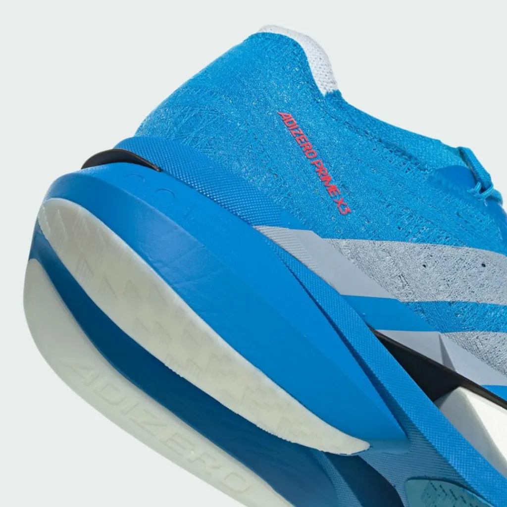 adidas Laufschuhe|Laufschuhe<· Adizero Prime X3 Strung Schuh Solar Blue / Silver Metallic / Lucid Red