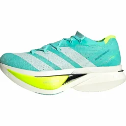 adidas Laufschuhe|Laufschuhe<· Adizero Prime X3 Strung Schuh Flash Aqua / Zero Metalic / Lucid Lemon