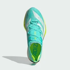 adidas Laufschuhe|Laufschuhe<· Adizero Prime X3 Strung Schuh Flash Aqua / Zero Metalic / Lucid Lemon