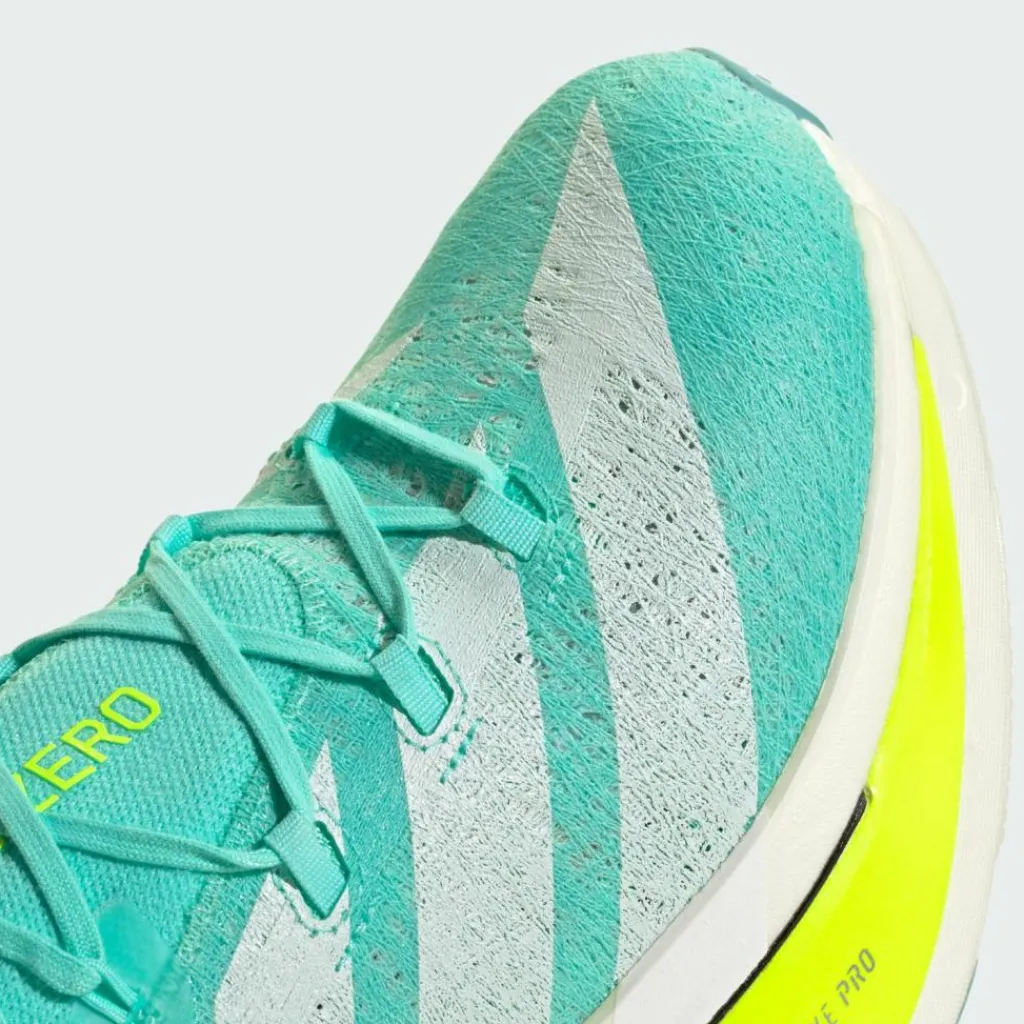 adidas Laufschuhe|Laufschuhe<· Adizero Prime X3 Strung Schuh Flash Aqua / Zero Metalic / Lucid Lemon