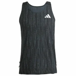 adidas Tops & Tanks<· Adizero Running Singlet Carbon / Black