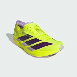 adidas Laufschuhe<· Adizero Takumi Sen 11 Schuh Solar Yellow / Aurora Plum / Powder Plum