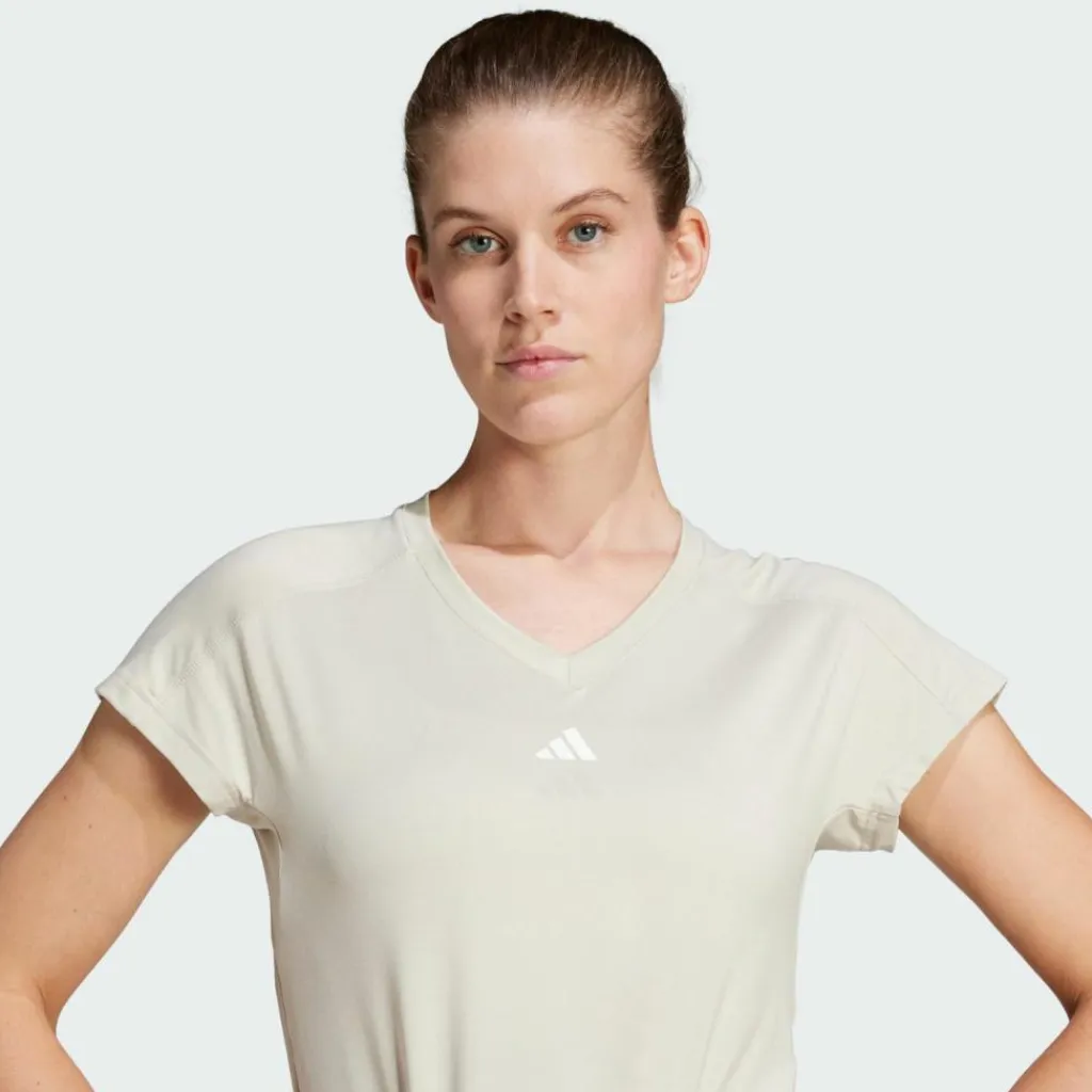 adidas Shirts<· AEROREADY Train Essentials Minimal Beige / White