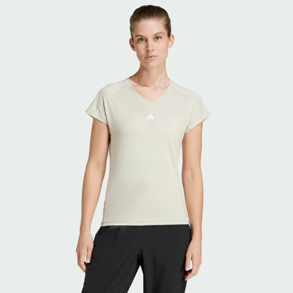 adidas Shirts<· AEROREADY Train Essentials Minimal Beige / White