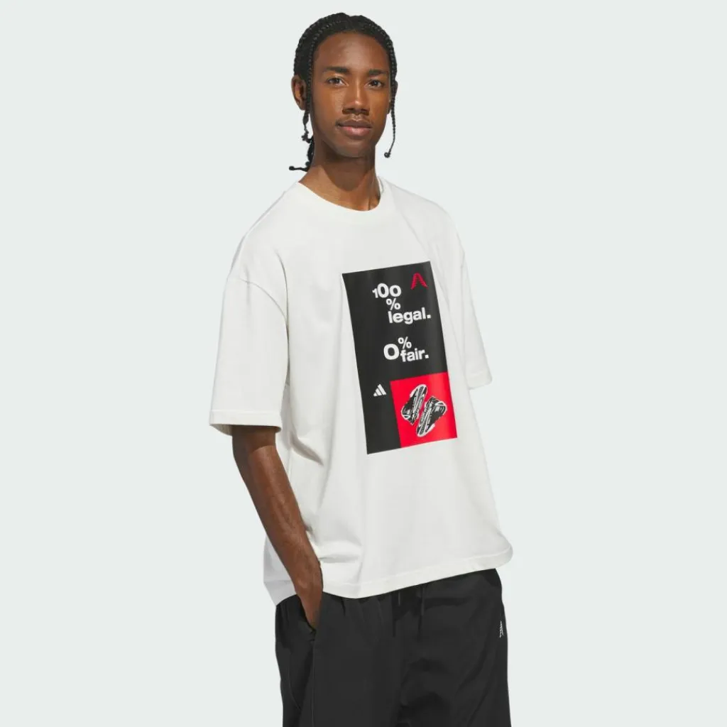 adidas Basketball|Basketball<· ANTHONY EDWARDS ARCHIVE T-SHIRT Cloud White