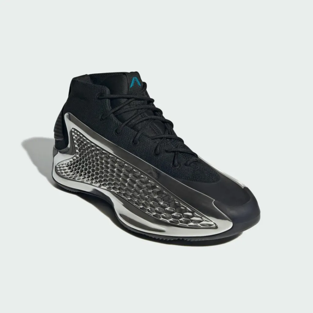 adidas Basketball|Basketball<· Anthony Edwards 1 Low Basketballschuh Core Black / Silver Metallic / Core Black