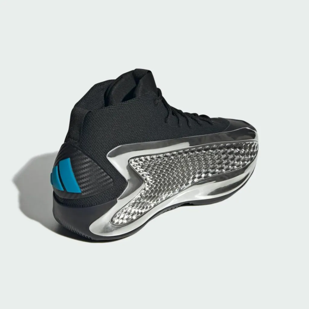 adidas Basketball|Basketball<· Anthony Edwards 1 Low Basketballschuh Core Black / Silver Metallic / Core Black