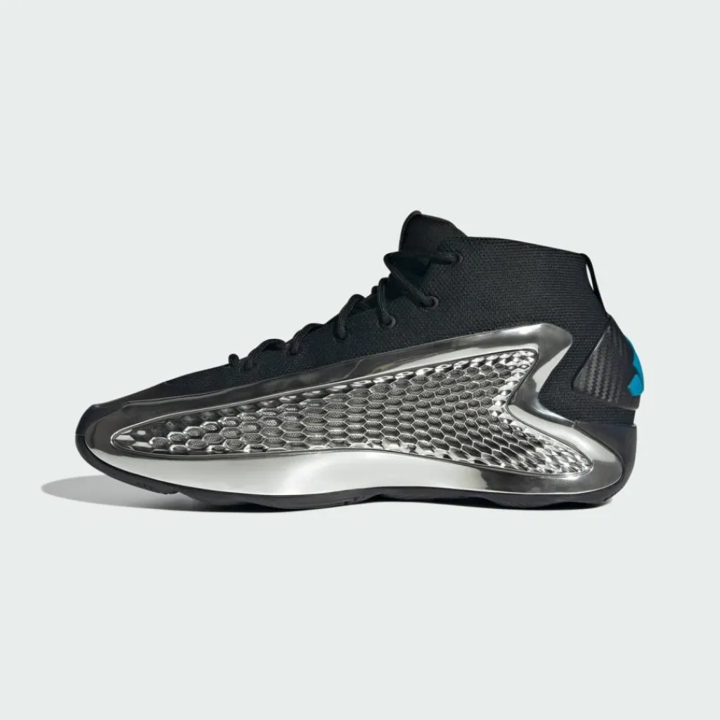 adidas Basketball|Basketball<· Anthony Edwards 1 Low Basketballschuh Core Black / Silver Metallic / Core Black