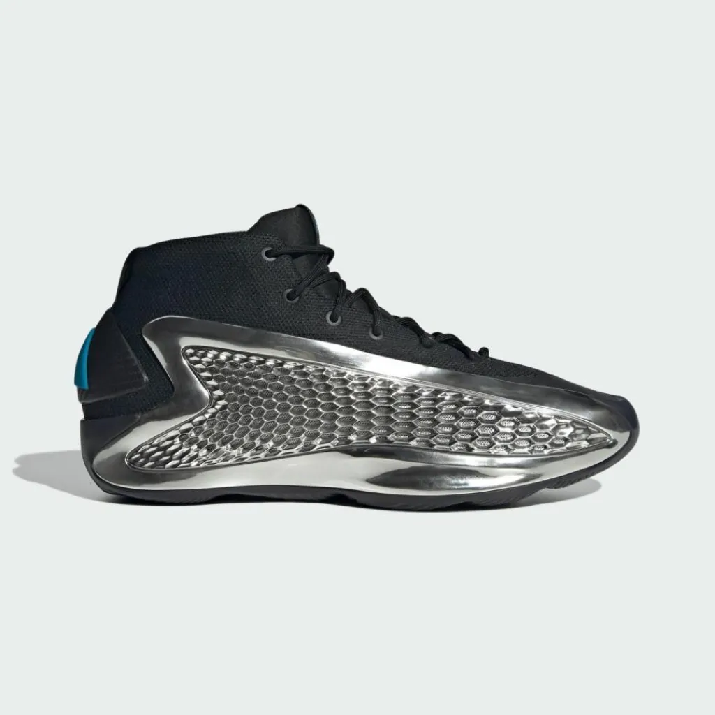 adidas Basketball|Basketball<· Anthony Edwards 1 Low Basketballschuh Core Black / Silver Metallic / Core Black