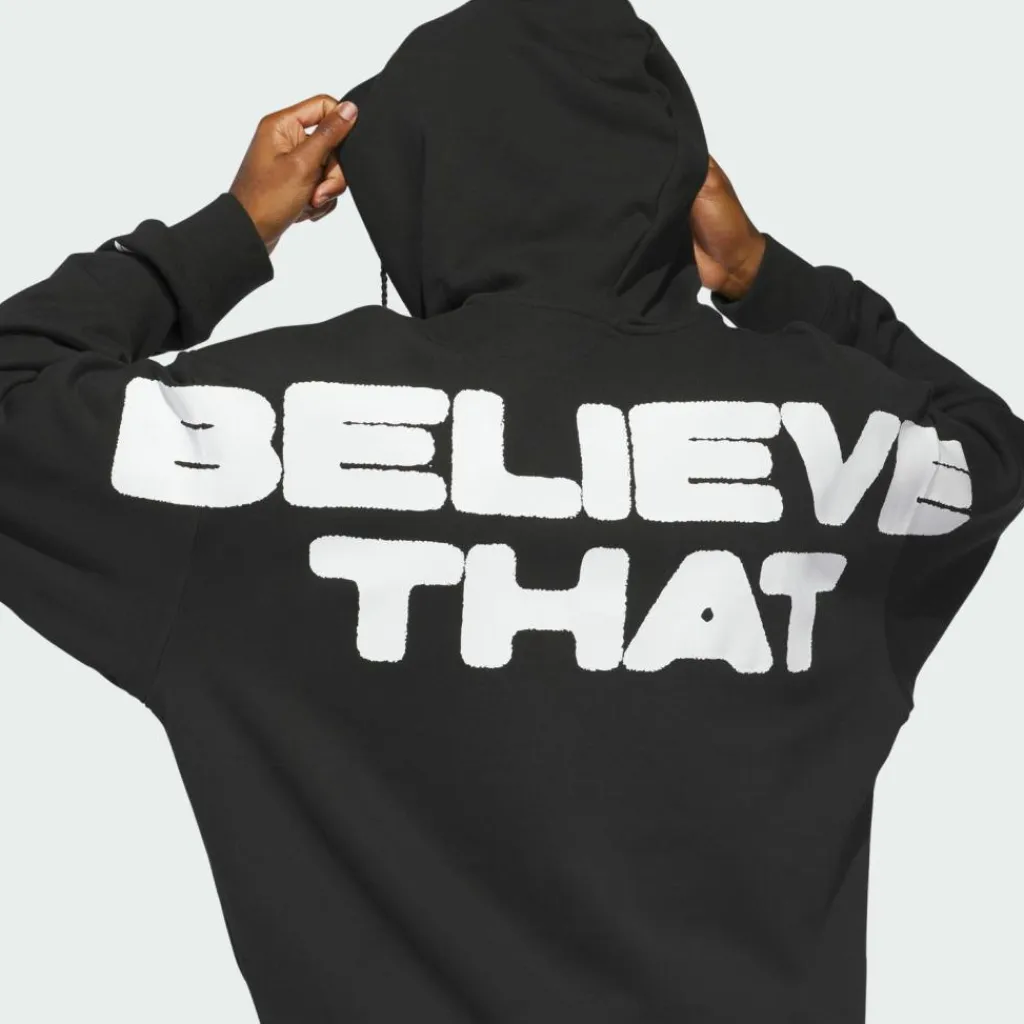 adidas Basketball|Basketball<· ANTHONY EDWARDS BELIEVE THAT HOODIE Black
