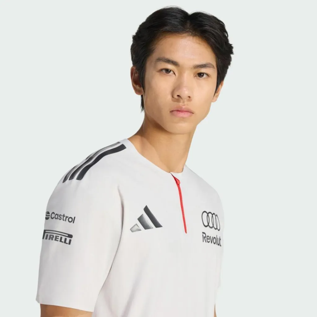 adidas Tops & Tanks<· AUDI REVOLUT F1 TEAM Chalk Pearl / Iron Metallic