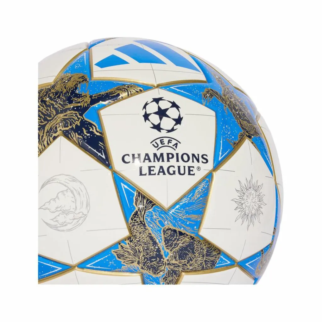 adidas Bälle<· Champions League J350 white-dkblue-panton-g