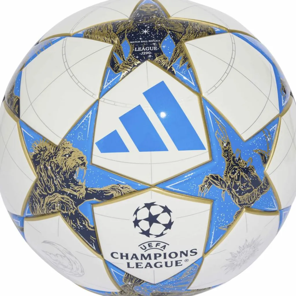 adidas Fußball|Fußball<· Champions League J290 white-dkblue-panton-g