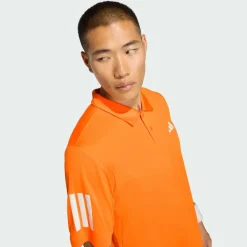 adidas Tennis<· Club Tennis 3-Streifen Poloshirt Pure Orange