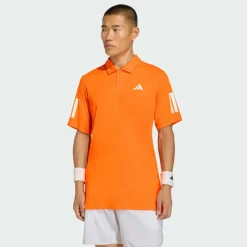 adidas Tennis<· Club Tennis 3-Streifen Poloshirt Pure Orange