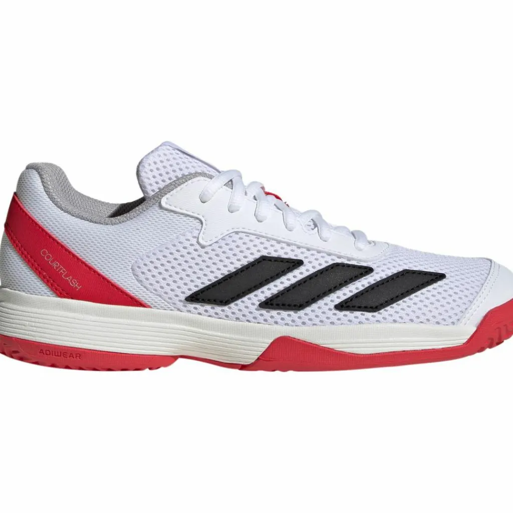 adidas Tennis<· Courtflash K ftwr white-core black-lucid red