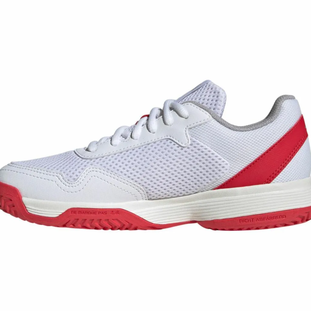 adidas Tennis<· Courtflash K ftwr white-core black-lucid red