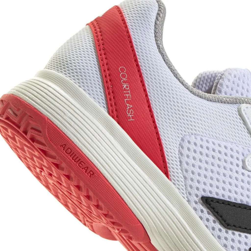 adidas Tennis<· Courtflash K ftwr white-core black-lucid red