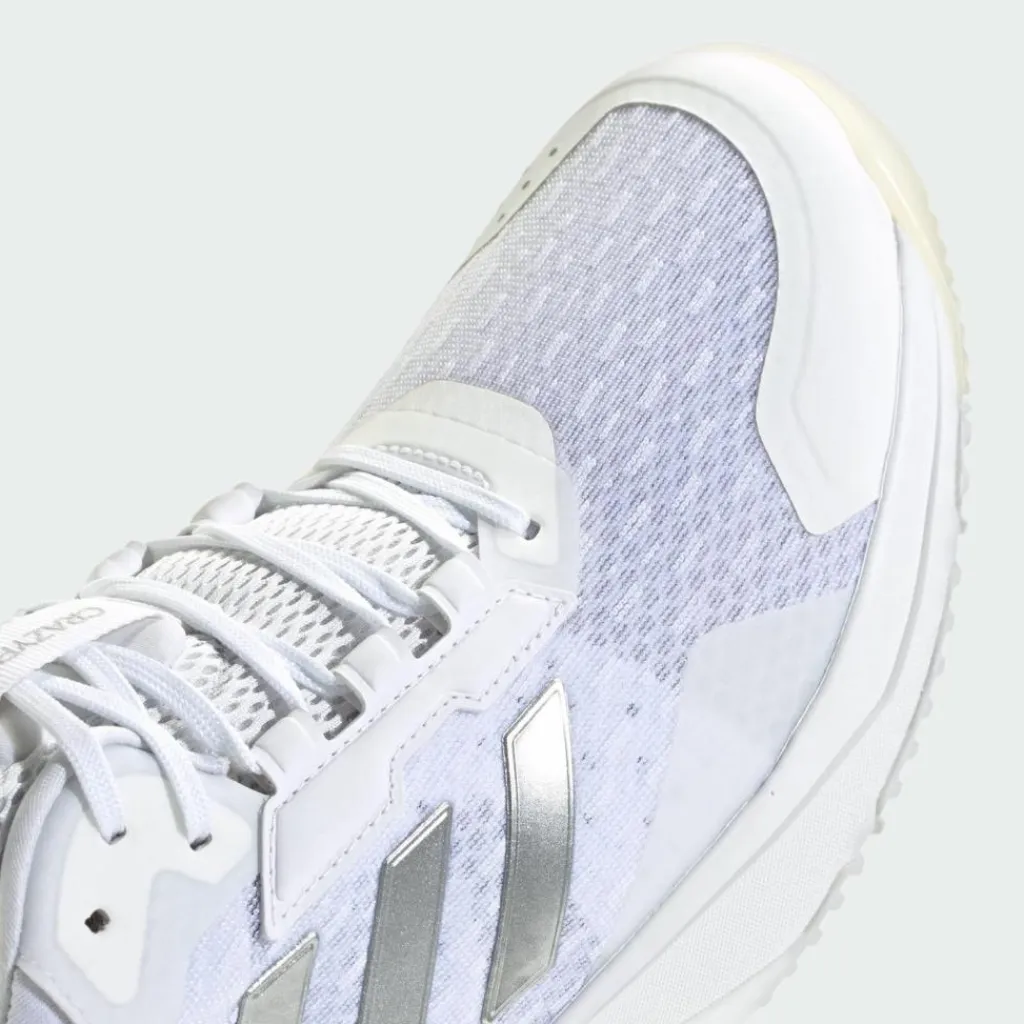 adidas Volleyball|Hallenschuhe<· Crazyflight 6 Mid Schuh für Cloud White / Silver Metallic / Core Black