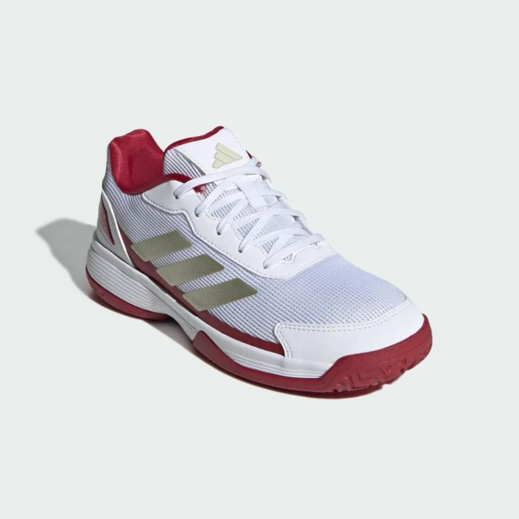 adidas Tennis|Tennis<· Crazyquick Kids Padelschuh Cloud White / Ice Gold Met. / Cloud White
