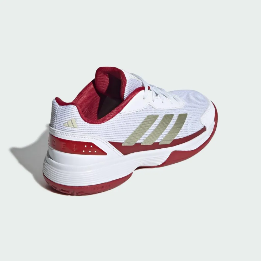 adidas Tennis|Tennis<· Crazyquick Kids Padelschuh Cloud White / Ice Gold Met. / Cloud White