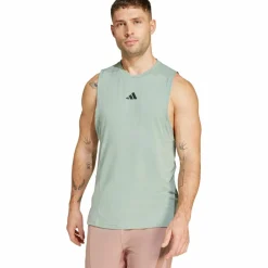 adidas Tops & Tanks<· D4T silver green